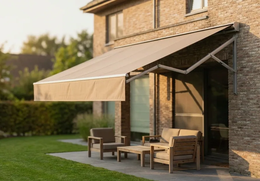 Folding-Arm Awnings fitted in a Faerieglen home
